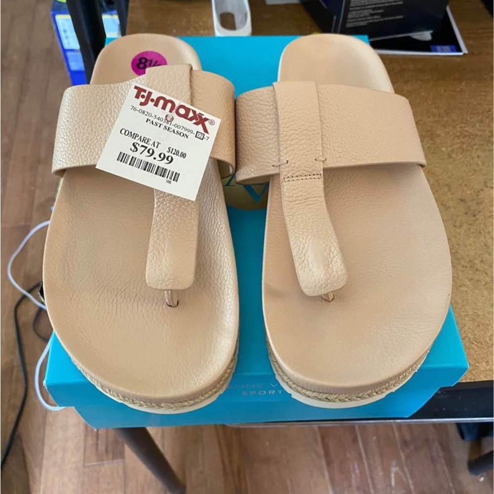 Bone Colored Sandals size 8 1/2.